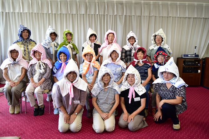 女性部短期大学校第5回講座「バスタオルの防災頭巾」