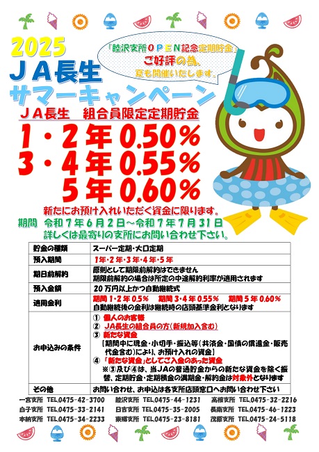 サマーキャンペーンのお知らせ（終了）