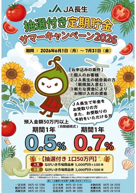 JAバンクからのお知らせ一覧 ｜ JA長生 長生農業協同組合