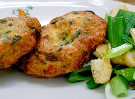 葉玉ねぎ入り健康揚げ