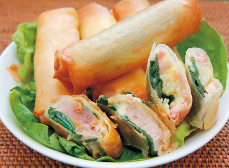 葉玉入り春巻き（2種類）