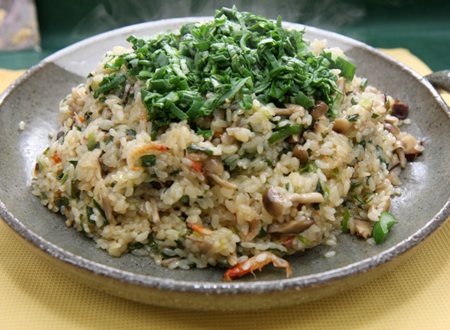 葉玉ねぎおこわ