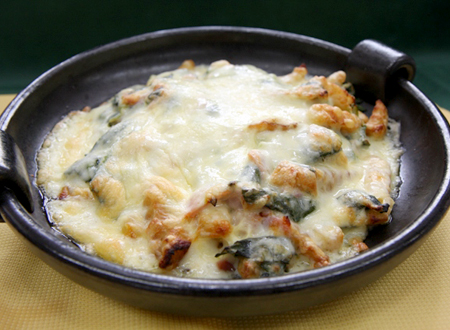 葉玉ねぎのポテトグラタン