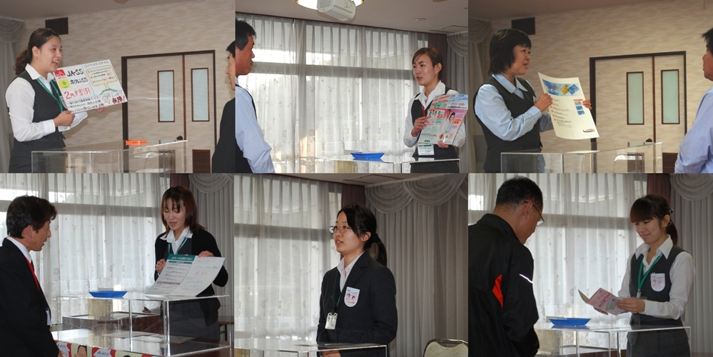 ロールプレイングをする参加職員